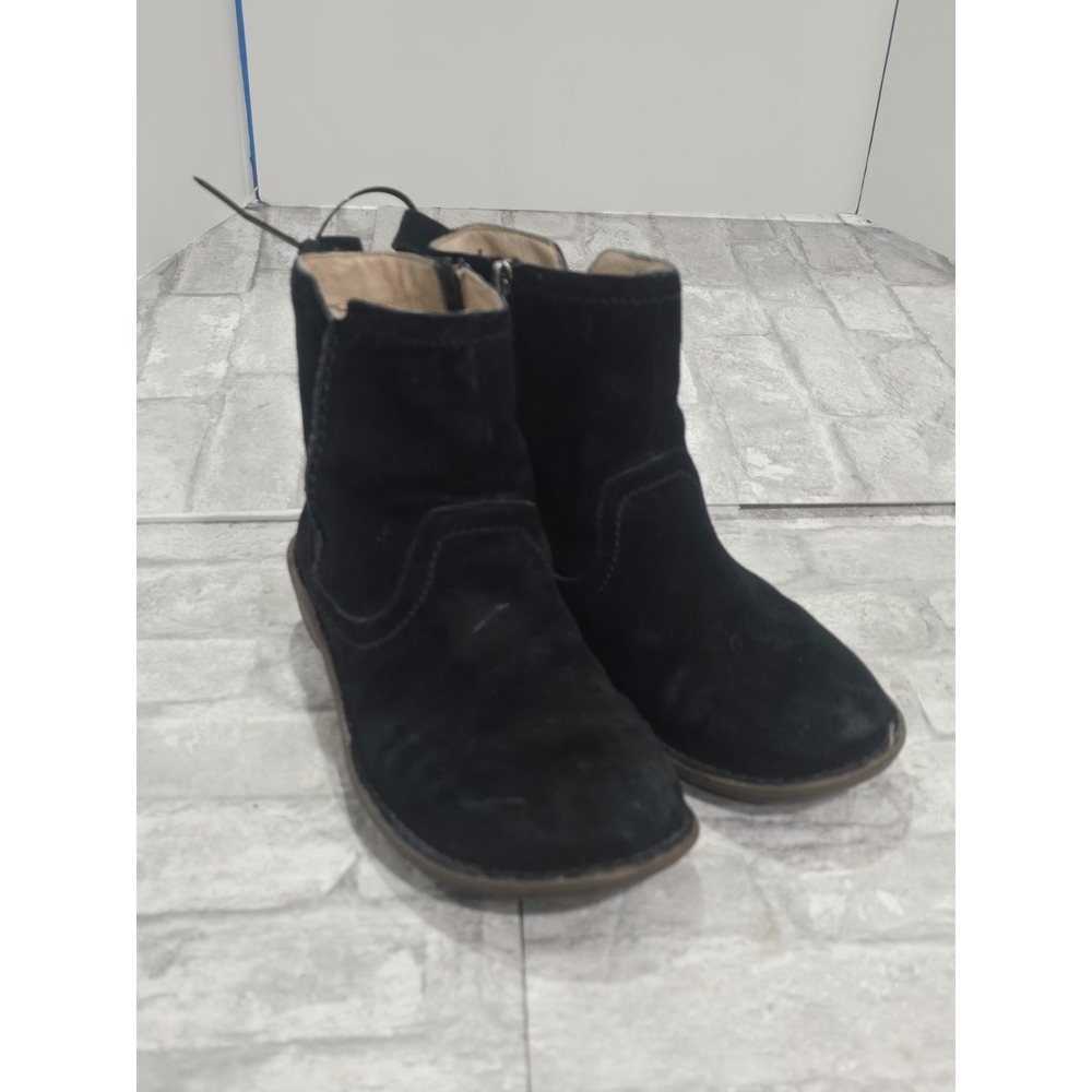 UGG Women‎ Neevah Black Suede Booties Sheepskin Lined Ankle Boots Women's Size 8